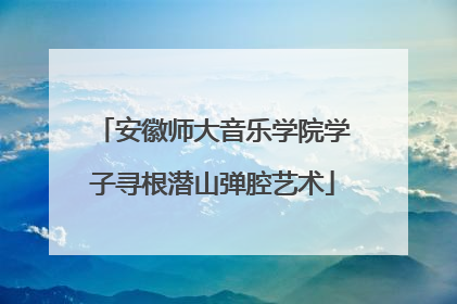 安徽师大音乐学院学子寻根潜山弹腔艺术